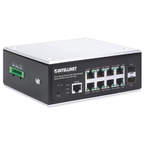 SWITCH 8-PORT GIGABIT ETHERNET POE+ INDUSTRIAL WITH