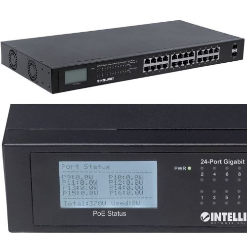 SWITCH 24-PORT GIGABIT ETHERNET POE+ WITH TWO SFP