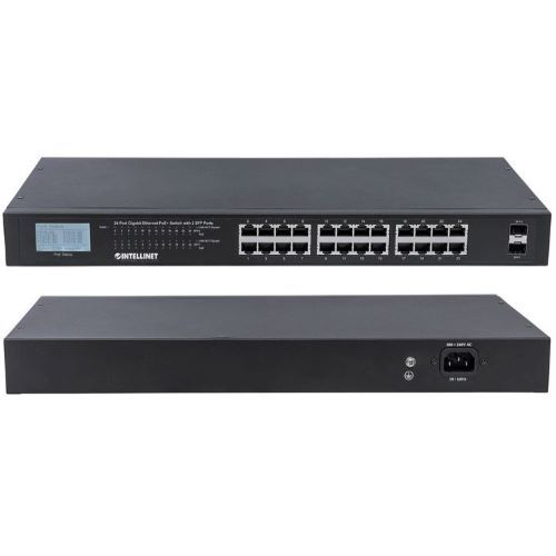 SWITCH 24-PORT GIGABIT ETHERNET POE+ WITH TWO SFP