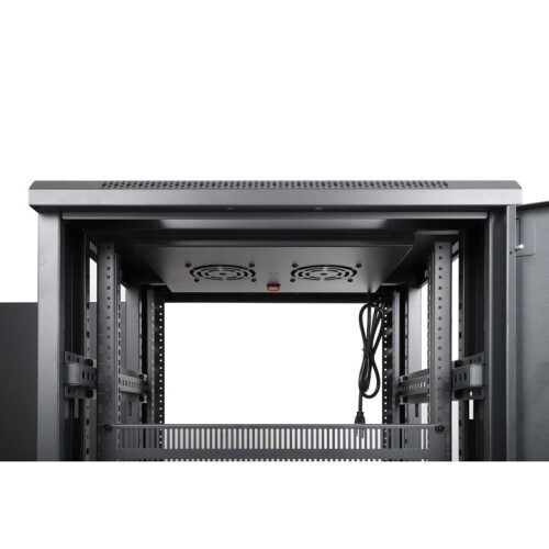 RACK CABINET 38U PRO LINE WITH INTEGRATED FANS 7 RACK SHELVES / CASTERS AND FEET / TEMPERED GLASS DO