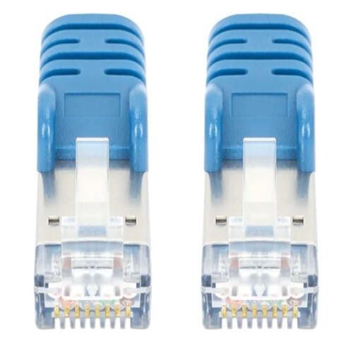 CABLE CAT8.1 PATCH SHEILDED 40G 2 GHZ 24 AWG STRANDED 5FT BLUE