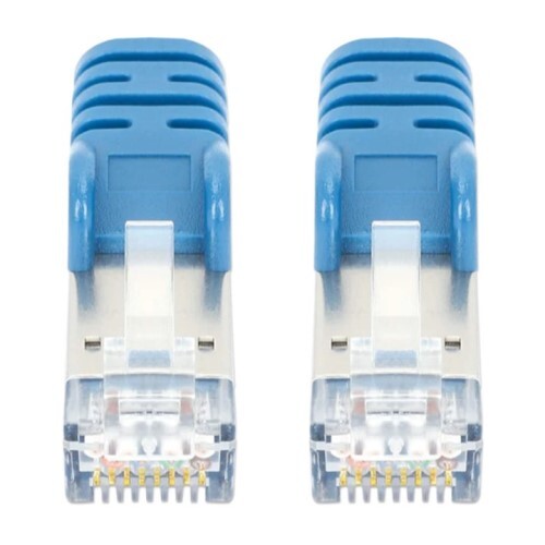 CABLE CAT8.1 PATCH SHEILDED 40G 2 GHZ 24 AWG STRANDED 7FT BLUE