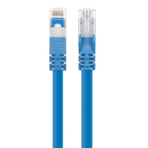 CABLE CAT8.1 PATCH SHEILDED 40G 2 GHZ 24 AWG STRANDED 14FT BLUE