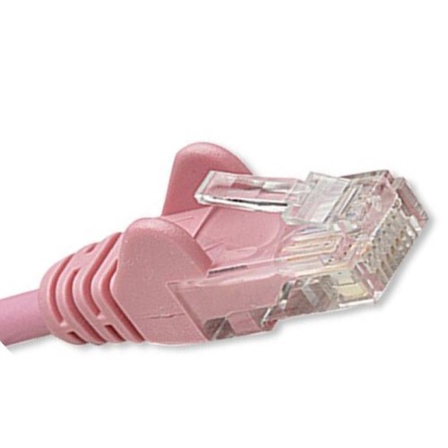 CABLE CAT5E BOOTED PINK 5FT