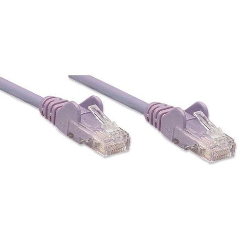 CABLE CAT5E BOOTED PURPLE 14FT