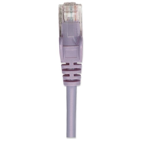CABLE CAT5E BOOTED PURPLE 1FT