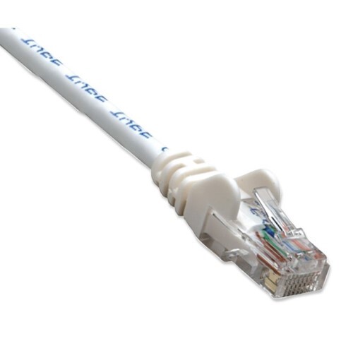 CABLE CAT5E BOOTED WHITE 0.5FT