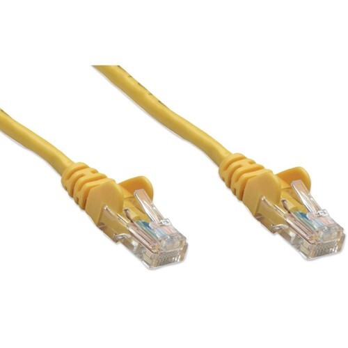 CABLE CAT5E BOOTED YELLOW 25FT
