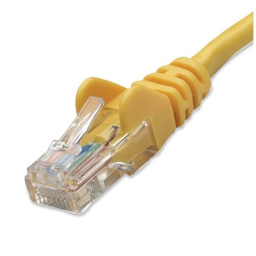 CABLE CAT5E BOOTED YELLOW 10FT