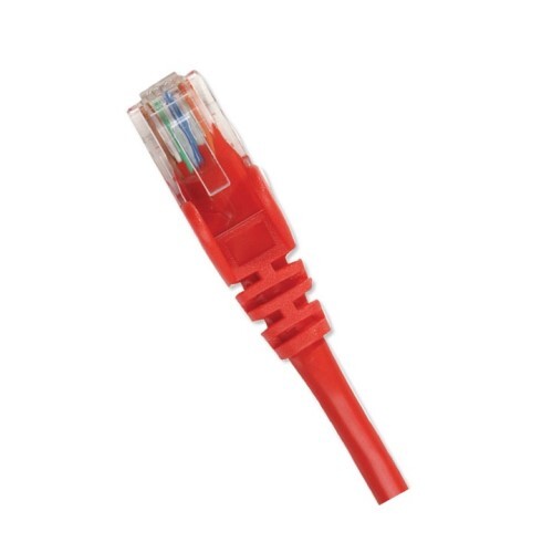 CABLE CAT6 BOOTED RED  100FT
