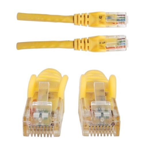 CABLE CAT6 BOOTED YELLOW 0.5FT