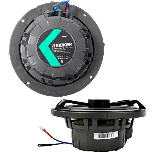 SPEAKER  6.5" MARINE COAXIAL SPEAKERS WITH 3/4" TWEETERS, LED, 4-OHM, CHARCOAL AND WHITE GRILLES