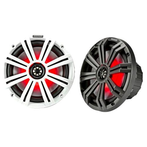 SPEAKER  8" MARINE COAXIAL SPEAKERS WITH 1" TWEETERS, LED, 4-OHM, CHARCOAL AND WHITE GRILLES