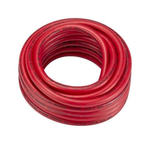 POWER WIRE MARINE 4AWG, 20FT, RED