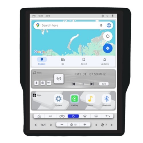 RADIO TABLET LITE VER II SERIES T-STYLE DODGE RAM 12.1" 12M SP 2019-2024 DODGE RAM W/5"/8" MONITOR A