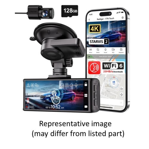 KIT UNIVERSAL DUAL DVR CAMERA 4K+1080P ULTRA APP&WIFI CTL DVR/PARKING MONIT CAMERA 128 GB HIGH CAP S