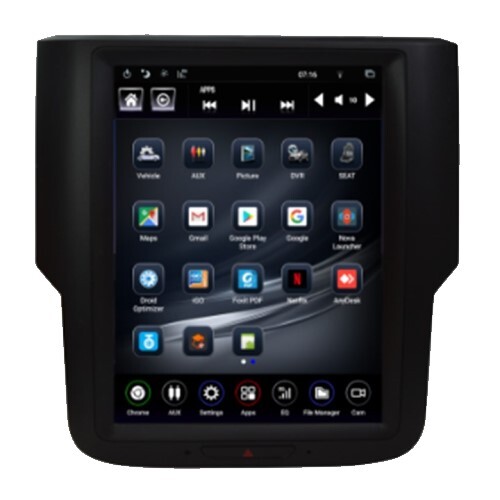 RADIO TABLET GEN V T-STYLE DODGE RAM 10.4" 2014-18 DODGE RAM W/4"/8" MONITOR ANDROID 9.0 W/HDMI OUT,