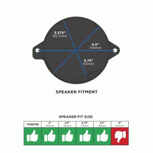 SPEAKER ADAPTER PLATE FITS SELECT AUDI 2018-2024 SPEAKER ADAPTER PLATE