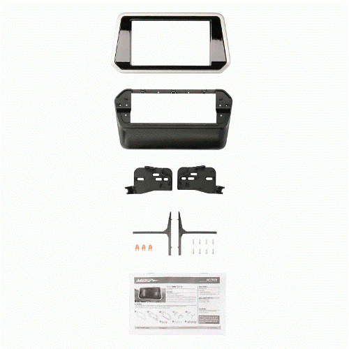 KIT DASH NISSAN SENTRA 2020-UP DOUBLE-DIN GLOSS BLACK WITH SILVER TRIM