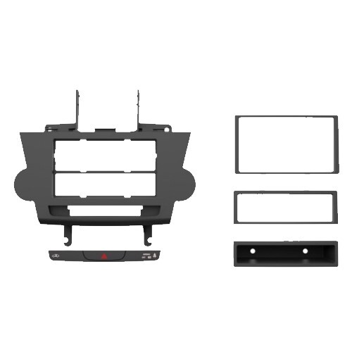 INSTALLATION KIT HIGHLANDER 08-12 DIN/DDIN WITH NAV BLACK