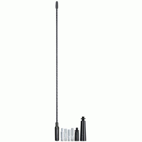 ANTENNA WIRE WOUND BLACK FIBERGLASS REPLACEMENT MAST 17"