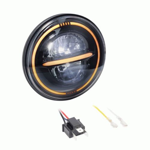 HEADLIGHT 7" REFLECTOR LED HEADLIGHT W/HALO