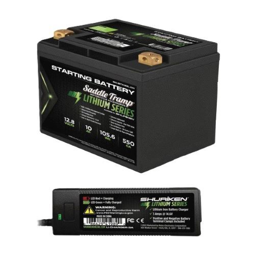 BATTERY 550CA/10.15AH LITHIUM-ION STARTING BATTERY WITH CHARGER