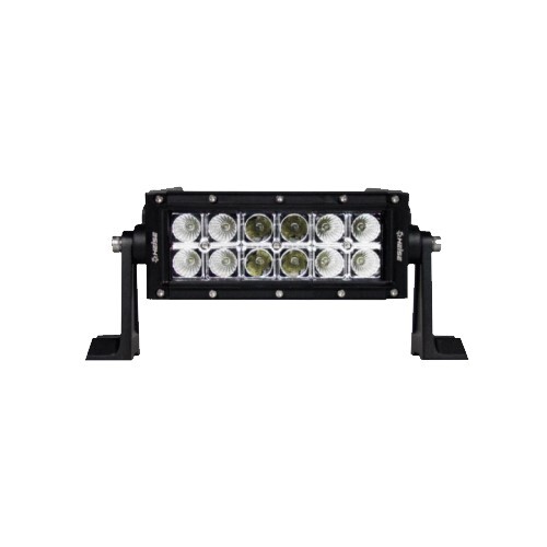 LIGHTBAR DUAL ROW 8 INCH 12 LED 36 WATT BLACK