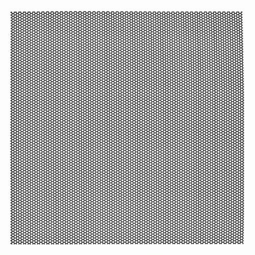 GRILLE METAL MESH MATERIAL HONEYCOMB HEX PATTERN 18" X 18" SQUARE