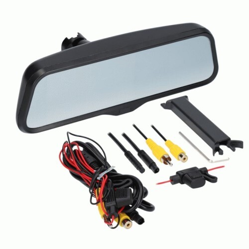 MIRROR REARVIEW WATER RESISTANT W/ 4.5" MONITOR UNIVERSAL