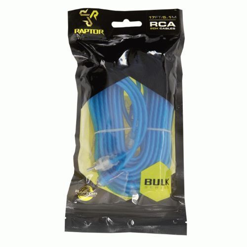 CABLES R2 RAPTOR RCA 2-CHANNEL R2 AUDIO CABLE - BULK SERIES 17 ft