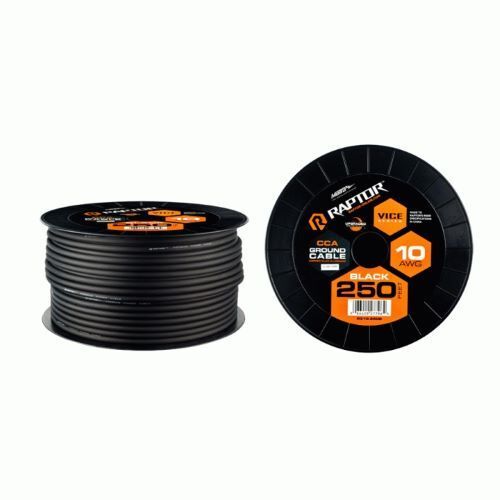 CABLE RAPTOR POWER 250FT 10 AWG BLACK CCA - VICE-SERIES POWER CABLE