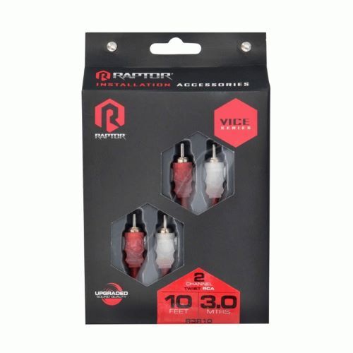 CABLE RAPTOR RCA 2-CHANNEL AUDIO CABLE - VICE SERIES 10 ft