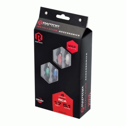 CABLE RAPTOR RCA 4-CHANNEL AUDIO CABLE - VICE SERIES 17 ft