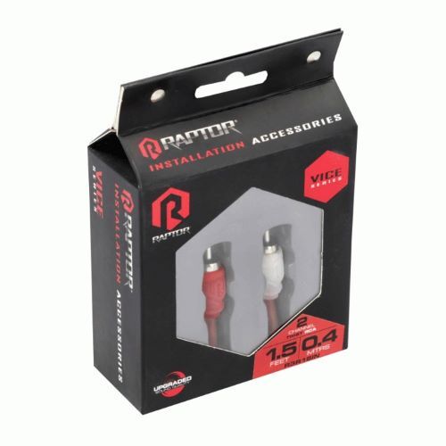 CABLE RAPTOR RCA 2-CHANNEL AUDIO CABLE - VICE SERIES 1.5 ft