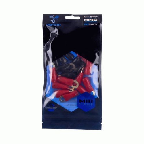 RING TERMINAL RAPTOR 4AWG 5/16IN GOLD RING TERMINALS - 20 PK