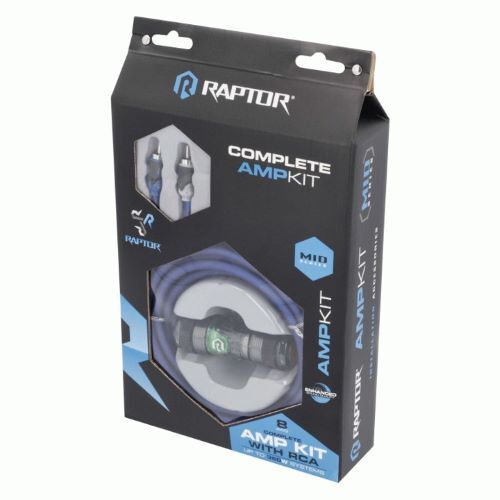 KIT RAPTOR AMPLIFIER 360W 8 AWG AMP KIT WITH RCA CABLE - Mid-Series
