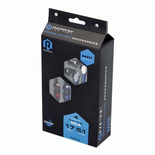 CABLE RAPTOR RCA 4-CHANNEL AUDIO CABLE - Mid-Series 17 ft