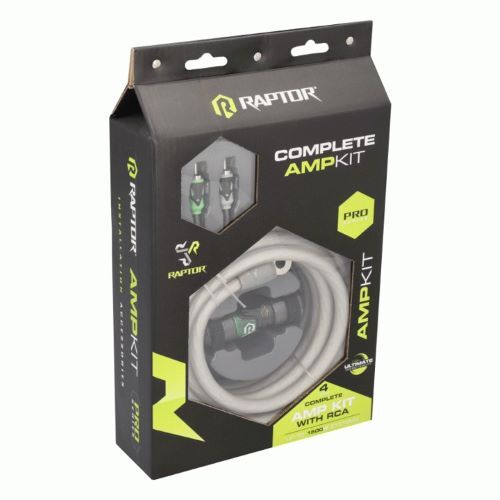 KIT RAPTOR AMPLIFIER 1500W 4 AWG AMP KIT WITH RCA CABLE - PRO SERIES