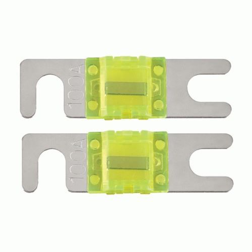 FUSE RAPTOR 100 AMP MINI ANL FUSES NICKEL PLATED - Mid-Series - 2 PK
