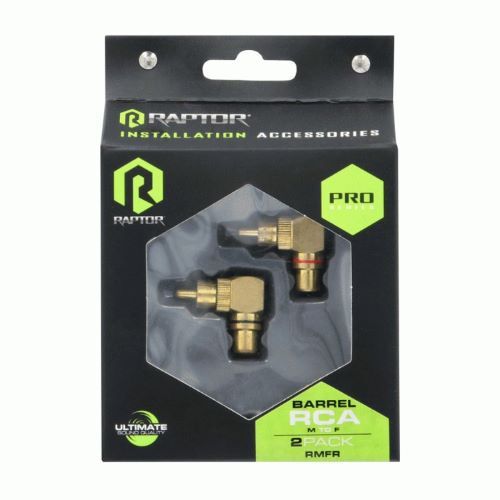 CONNECTORS RAPTOR BARREL CONNECTORS MALE TO FEMALE RIGHT ANGLE - PRO SERIES
