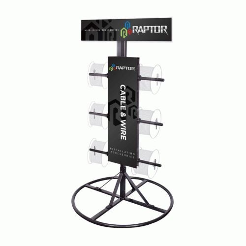 DISPLAY RAPTOR WIRE SPOOL DISPLAY STAND