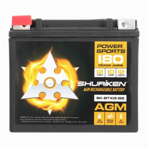 BATTERY180 CRANK AMPS 10 AMP HOURS AGM BATTERY