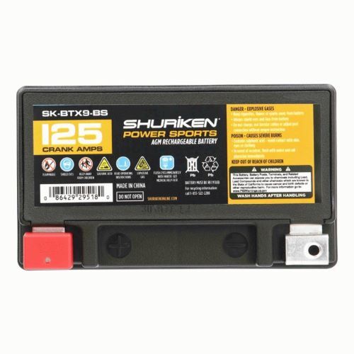 BATTERY125 CRANK AMPS 8 AMP HOURS AGM BATTERY