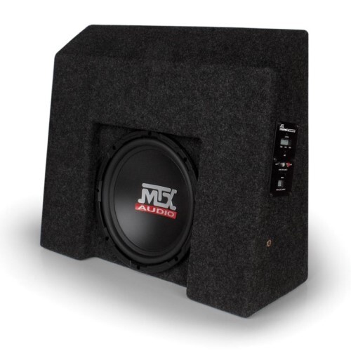 WOOFER LOADED W/ 10" WOOFER & AMPLIFIED, BLACK.CHEVROLET SILVERADO/GMC SIERRA CREW CAB MODELS 2007-2