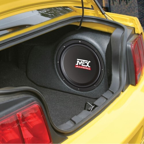 WOOFER LOADED W/12" WOOFER, BLACK. FORD MUSTANG 2005-2013 (DOES NOT FIT CONVERTIBLE MODELS)