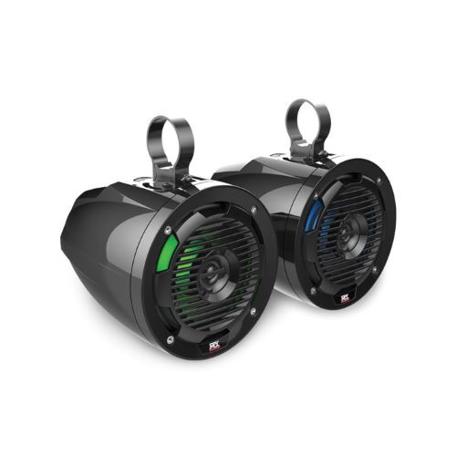 SPEAKERS POWERSPORTS 6.5" ALL-WEATHER SPEAKER POD W/ RGB LED 50W RMS 4O BLACK