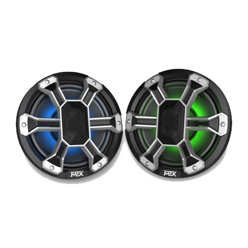 SPEAKER POWERSPORTS 8" ALL-WEATHER COAXIAL W/ RGB LED, 150W RMS 4O BLACK