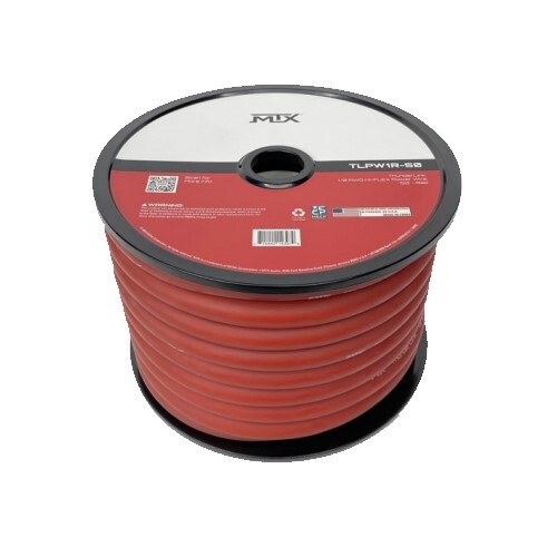 WIRE 1/0 AWG HI-FLEX POWER WIRE 50 FT - RED