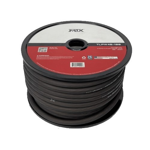 WIRE 4 AWG HI-FLEX POWER WIRE 100 FT - BLACK